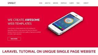 Laravel Tutorial Single page Website Development | Part 1 - Revised