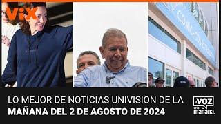 Lo mejor de Noticias Univision de la mañana | viernes 2 de agosto de 2024