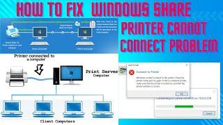 How to Fix  Windows Share Printer Cannot Connect Problem | error 0x00000709 | Windows 10 | 11 | 7