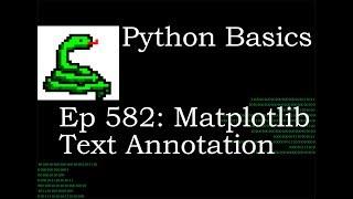 Python Basics Tutorial Matplotlib Text Annotation