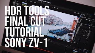 HDR Tools Final Cut Pro - Sony ZV-1 - HLG3