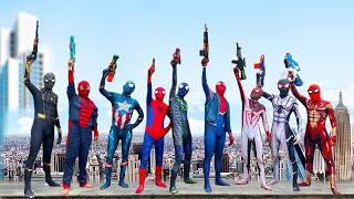 What If All Spider-Man in 1 HOUSE ? || Hey All Spider , Take Nerf Gun And Go To Trainning ! (Action)