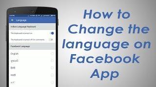 How to Change Language on Facebook Android App
