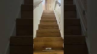 Original Timber Wood Flooring.. Before and after Shustoke engineered oak plank flooring