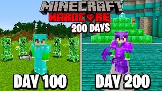 I Survived 200 Days in HARDCORE Minecraft...