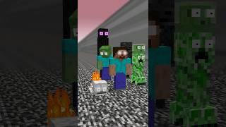 Help Herobrine protect JJ & Mikey, monsters - MAIZEN Minecraft Animation #shorts