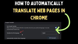 How to Automatically Translate Web Pages in Google Chrome on Windows 11