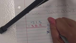 Subtraction using a Place Value Chart