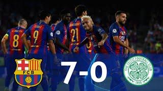 Barcelona(ESP) vs Celtic(SCO) (7-0) 2017 UCL Highlights