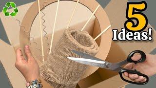 Transforming Cardboard and Jute Fabric! ️ 5 Super Genius Recycling Ideas That Will Amaze You!