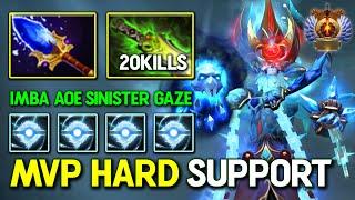 100% MVP HARD SUPPORT Lick 20Kills With Aghs Scepter IMBA AoE Sinister Gaze Delete All 7.37c DotA 2