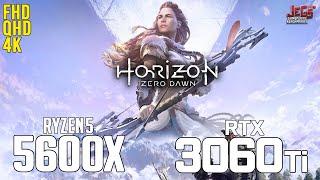 Horizon Zero Dawn on Ryzen 5 5600x + RTX 3060Ti 1080p, 1440p, 2160p benchmarks!