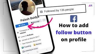 How to add follow button on Facebook profile