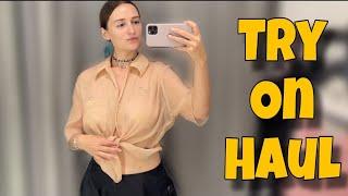 [4K] 2024 Transparent Try On Haul | No bra | Riya violet