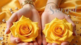 DIY_ Satin Ribbon Roses //️The best trick // How to make a yellow baruban satin rose