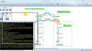 How to configure floating static route in huawei