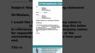 Request Letter for Outstanding Statement - Letter to Client for Outstanding Statement