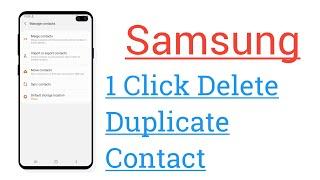 Samsung Galaxy How To Delete Duplicate Contacts