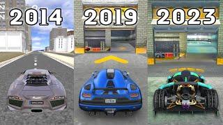 Evolution of All Extreme Car Driving Simulator {2014-2023} - Android & iOS