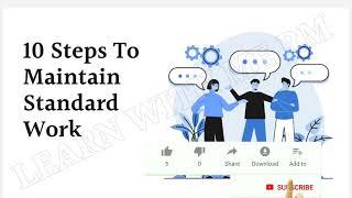 10 step to maintain standard work | learn with me RM