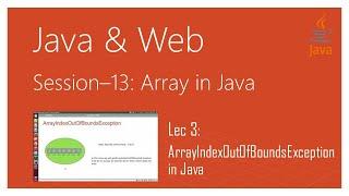 Array in Java | #3 | java.lang.ArrayIndexOutOfBoundsException in Java