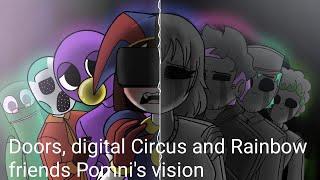 Pomni's vision //violence animation +13// Doors, Rainbow Friends and digital Circus (story)