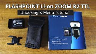 Flashpoint Li-on R2 TTL Unboxing and Overview Flash Speedlight with High Speed Sync HSS Speedlite