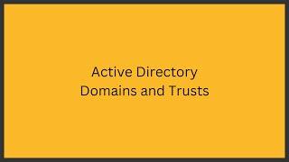 Configure Active Directory Domains and Trusts - Two Way Trust