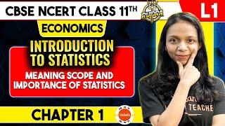 Meaning Scope and Importance of Statistics Class 11 | Introduction to Statistics class 11 Economics