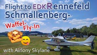  Flug nach Schmallenberg-Rennefeld mit einer Airlony Skylane | Waffel-Fly-In