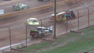 Big Flip in Stock V8 Heat Race at Lavonia Speedway 8/9/2024