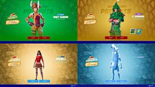 All 28 Winterfest Presents OPENED in Fortnite! (2021 - 2019 Winterfest)