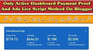 Google Adsense Active Dashboard Earning New Method Proof Pantip Script 2024