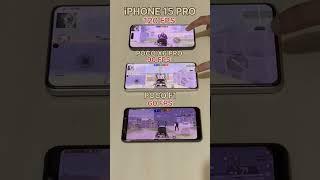 120fps vs 90fps vs 60fps #smartphone #pubgmobile #codm #bgmi #pocox6pro #iphone #battlegroundmobile