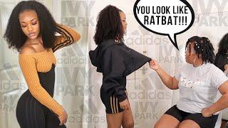 MY JAMAICAN MOM RATES MY IVY PARK X ADIDAS OUTFITS | TRY ON HAUL  @OfficialTashika