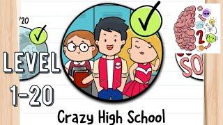 Brain Test 2 Crazy High School Level 1-20 Tricky Stories