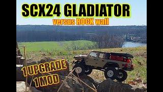 #1a SCX24 GLADIATOR BUILD:  FREE MOD SHOCK  RELOCATION RESULTS