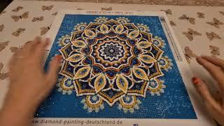 Post-Review -  glow-in-the-dark mandala  from Diamond Painting Deutschland (picture after the end).