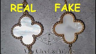 Real vs fake Van Cleef bracelet. How to spot fake VCA  Van Cleef and Arpels Alhambra bracelet