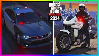 NEW Police Vehicles Leaked, BUFFALO STX, Cop Cars, MOTORCYCLE, GTA 5 DLC 2024 (GTA Online Update)