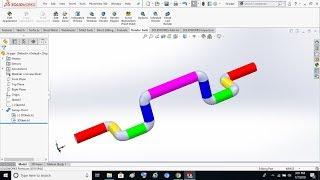 Solidworks Tutorial #21 | How to Make 3D pipe ??