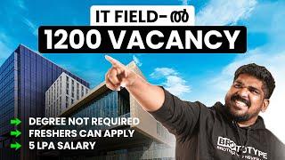 Huge Update : 1200 High-Package IT Job Vacancies Await! 