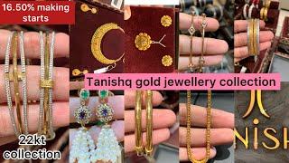 Tanishq light weight necklace & bangles designs with price| daily wear gold diamond jewellery design
