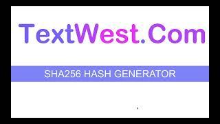 SHA256 Hash Generator Online Tool