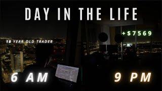 Day In The Life Of A 18 Year Old Trader (7.6k Day!)