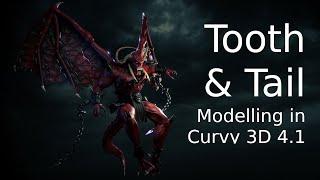 Modelling a Demon in 3D Sculpting Teeth & Tail - Curvy 3D 4.1