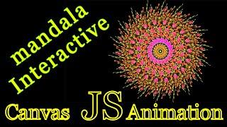 Web animations. [ Canvas Animations javaScript ]. Interactive fractal. Mandala.