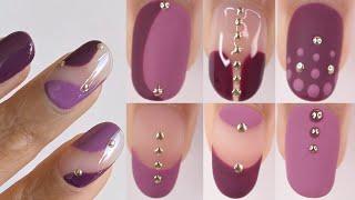 FALL NAIL ART! chrome nail art at home using gel polish, minimal fall nail compilation