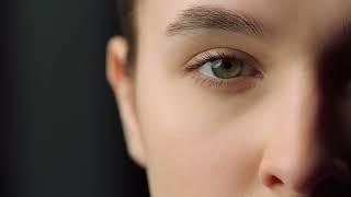 Woman Face Opening Eyes Girl   Stock Video Footage