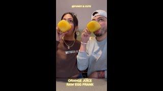 FUNNY!!! Try Not To Laugh | Raw Egg In Orange Juice Prank